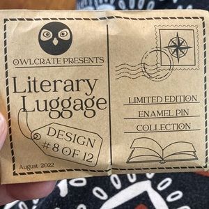 Owlcrate original pin literary luggage series design 8 of 12